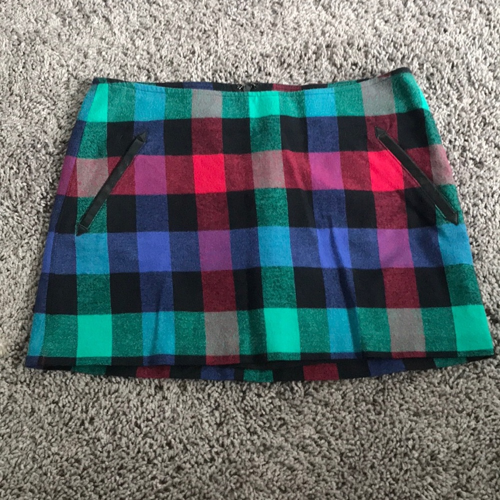 Plaid mini skirt